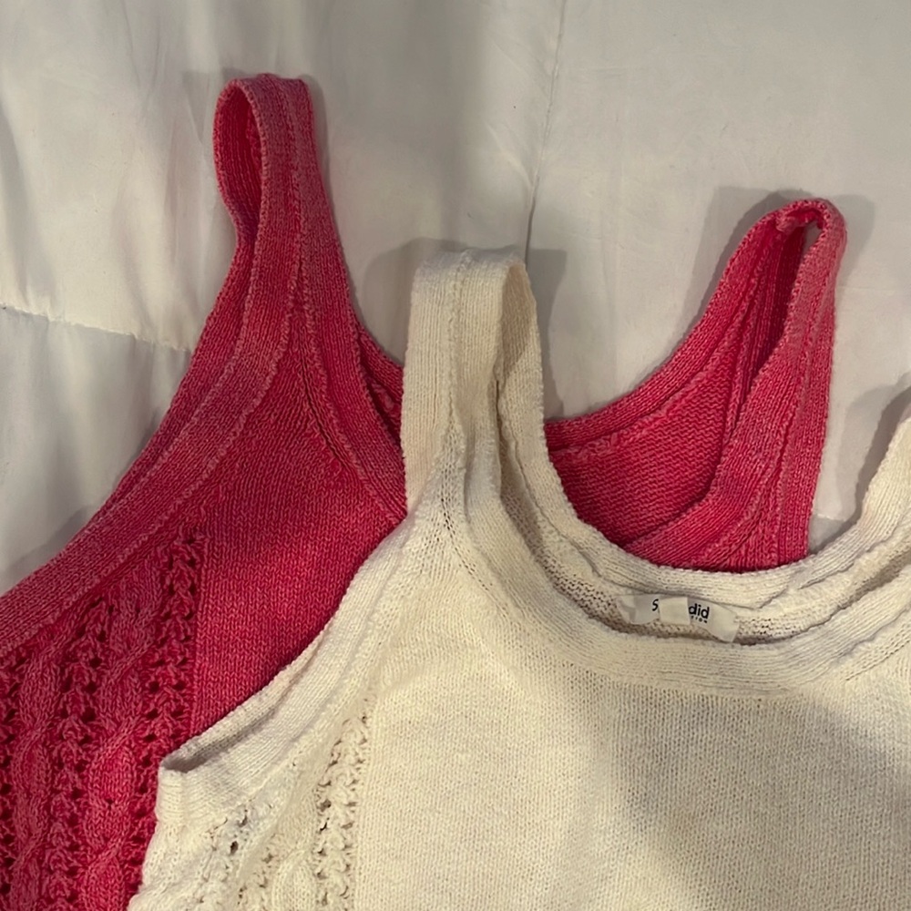 TWO SEPARATE cotton knit tanks